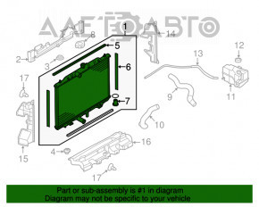 Radiator de răcire apă Nissan Rogue 14-20 nou TYC Taiwan