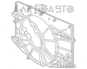 Difuzorul capacului radiatorului gol Honda Civic X FC 16-21 1.5T nou TYC Taiwan