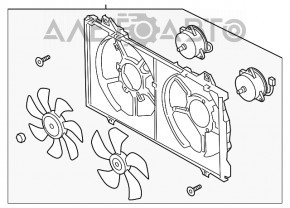 Difuzorul carcasei radiatorului asamblat Mazda 5 05-10 nou TYC Taiwan