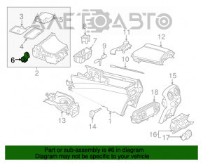 Priza de bricheta pentru portbagajul din spate, stânga, Mercedes GLA 14-20