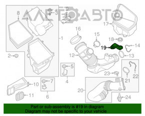 Кронштейн резонатора BMW 5 G30 17-23 2.0T, 530e hybrid новый OEM оригинал