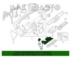 Capacul panoului frontal inferior al spatiului pentru picioare al soferului Mercedes GLA 14-20 cu iluminare.