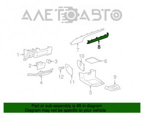 Capacul panoului frontal dreapta Toyota Sienna 11-14 bej, zgarieturi