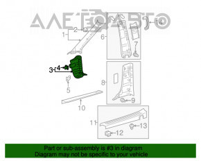 Capacul amortizorului frontal dreapta jos Toyota Sienna 11-20 maro, zgârieturi