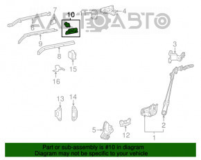 Capacul ghidajului ușii din spate dreapta a Toyota Sienna 11-20