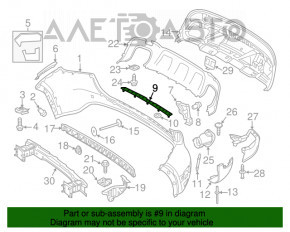 Накладка заднего бампера верхняя Mercedes GLA 14-20 хром, царапины