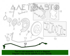 Cablu senzor uzură placuțe frână față dreapta Mercedes GLA 15-20