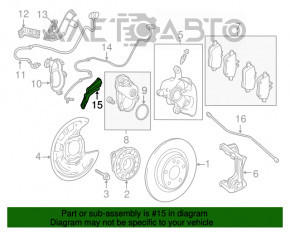 Кронштейн датчика ABS задний левый Mercedes GLA 14-20 нижний