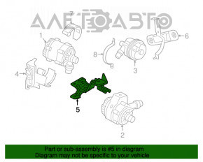 Кронштейн вспомогательного моторчика охлаждения BMW 5 G30 18-20 530e hybrid