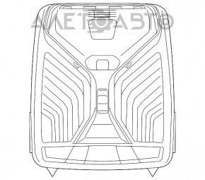 Plafonul de iluminare frontal pentru BMW 5 G30 17-23 negru, sub trapă, zgârieturi.