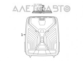 Plafonul de iluminare frontal pentru BMW 5 G30 17-23 negru, sub trapă, zgârieturi.