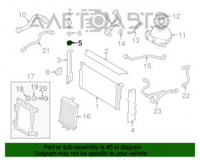 Suport radiator dreapta sus BMW F30 12-18 cauciuc nou OEM original