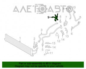 Кронштейн клапана системы охлаждения масла АКПП BMW 5 G30 18-23 530e hybrid