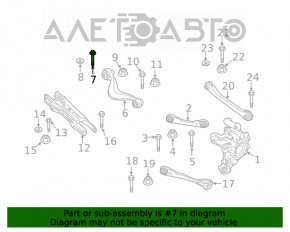 Șuruburile de fixare a suportului de spate 4 buc BMW 5 G30 17-23 143mm