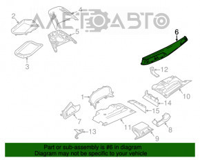 Capacul panoului frontal dreapta BMW 5 G30 17-23 din lemn, cu grile de aerisire si iluminare