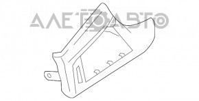 Capacul panoului frontal stânga BMW 5 G30 17-23 din lemn, cu conducte de aer și iluminare.