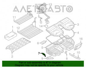 Suportul bateriei de acumulator VVB stânga sus BMW 5 G30 18- 530e hibrid