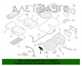 Suport baterie VVB dreapta sus BMW 5 G30 18- 530e hibrid