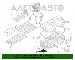 Suportul bateriei de acumulator VVB dreapta jos BMW 5 G30 18- 530e hibrid