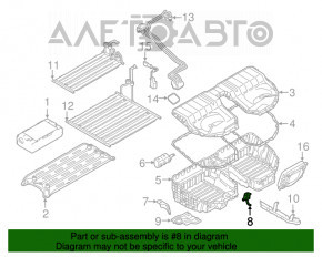 Suportul bateriei de acumulator VVB spate stânga BMW 5 G30 18- 530e hibrid