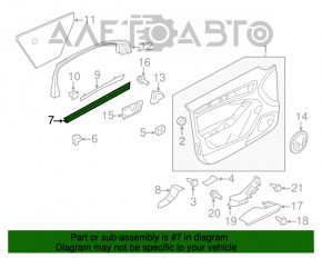 Garnitură de geam față dreapta interioară Audi Q5 8R 09-17