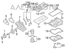 Capacul carcasei filtrului de ulei BMW X5 F15 14-18 4.4T nou OEM original