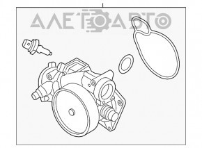 Помпа водяная с корпусом термостата BMW X5 F15 14-18 4.4T