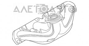 Коллектор выпускной правый BMW X5 F15 14-18 4.4T