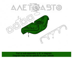 Коллектор выпускной правый BMW X5 F15 14-18 4.4T