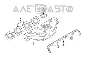 Коллектор выпускной правый BMW X5 F15 14-18 4.4T