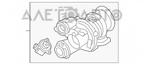 Turbina dreapta BMW X5 F15 14-18 4.4T cu tevi, 103k