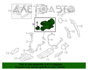 Turbina dreapta BMW X5 F15 14-18 4.4T cu tevi, 103k