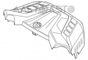 Накладка двигателя BMW X5 F15 14-18 4.4T