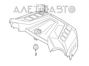 Накладка двигателя BMW X5 F15 14-18 4.4T