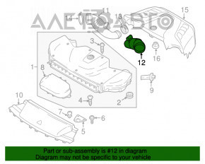 Воздуховод левый BMW X5 F15 14-18 4.4T