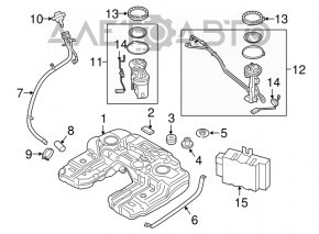 Топливный насос бензонасос BMW X5 F15 14-18 4.4T