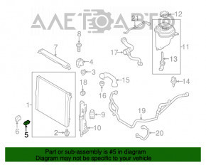 Suport radiator inferior dreapta BMW X5 F15 14-18