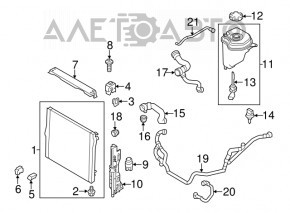 Suport radiator inferior stânga BMW X5 F15 14-18