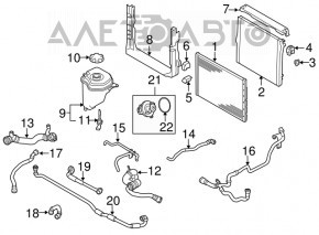 Радиатор охлаждения дополнительный BMW X5 F15 14-18 4.4T