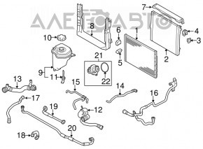 Furtunul de răcire a radiatorului superior pentru BMW X5 F15 14-18 4.4T