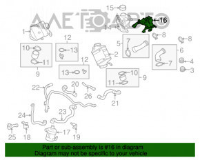 Кронштейн расширительного бачка охлаждения BMW X5 F15 14-18 4.4T малого