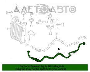 Трубка радиатор охлаждения масло ДВС BMW X5 F15 14-18 4.4T впуск