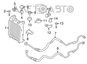 Трубка радиатор охлаждения масло ДВС BMW X5 F15 14-18 4.4T впуск