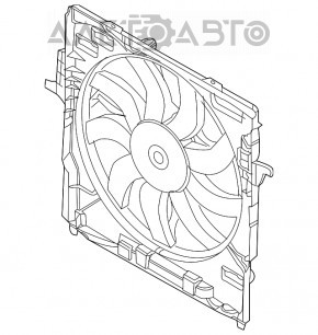 Difuzorul carcasei radiatorului asamblat pentru BMW X5 F15 14-18 4.4T