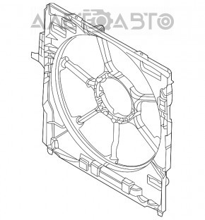 Difuzorul capacului radiatorului gol pentru BMW X5 F15 14-18 4.4T