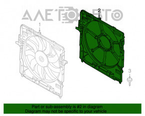 Difuzorul capacului radiatorului gol pentru BMW X5 F15 14-18 4.4T