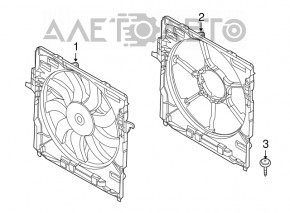 Difuzorul capacului radiatorului gol pentru BMW X5 F15 14-18 4.4T