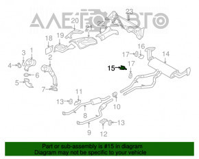 Кронштейн выпускной трассы задний левый BMW X5 F15 14-18 4.4T