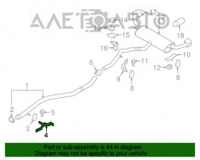 Кронштейн выпускной трассы передний BMW X5 F15 14-18 N55