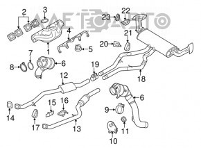 Silentiosul din spatele rezervorului cu rezonator pentru BMW X5 F15 14-18 4.4T Base